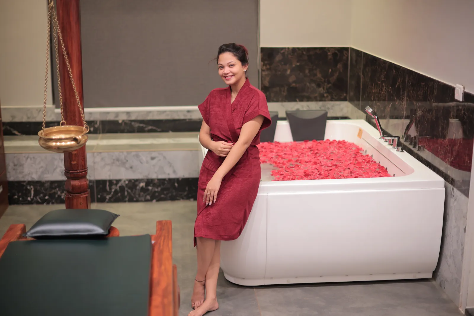 Ayurveda Treatment Room Jacuzzi — Softouch Ayurveda Village Kerala