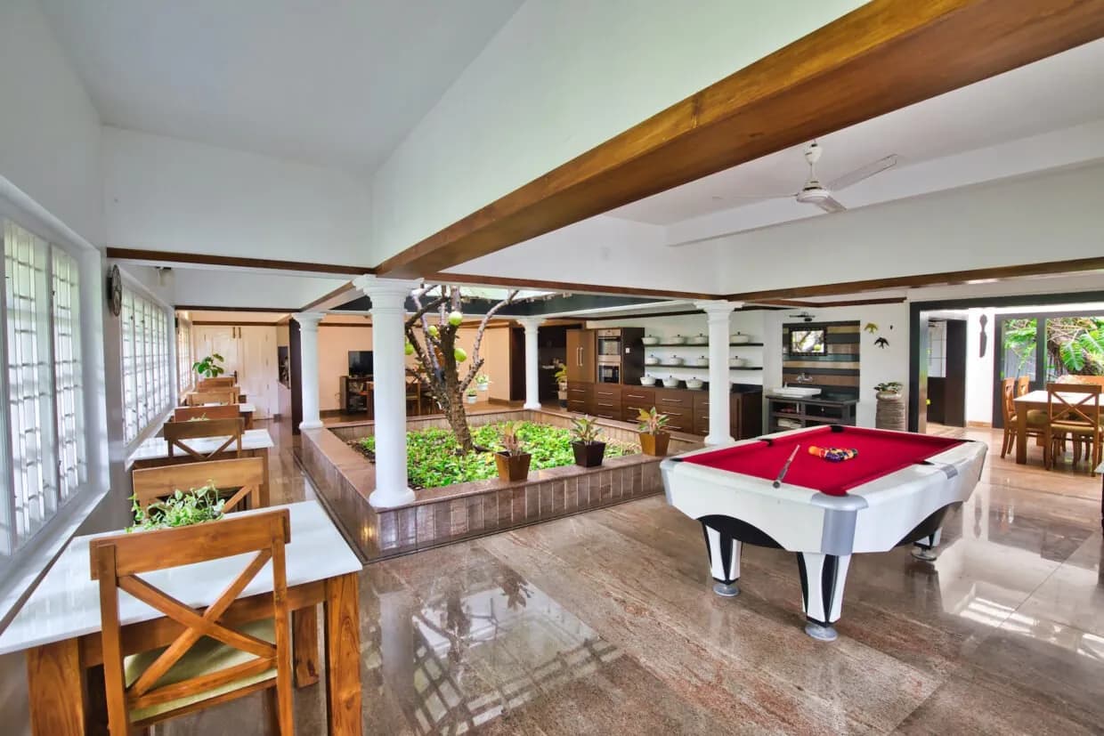 Open Air Pool Table — Softouch Ayurveda Village Kerala