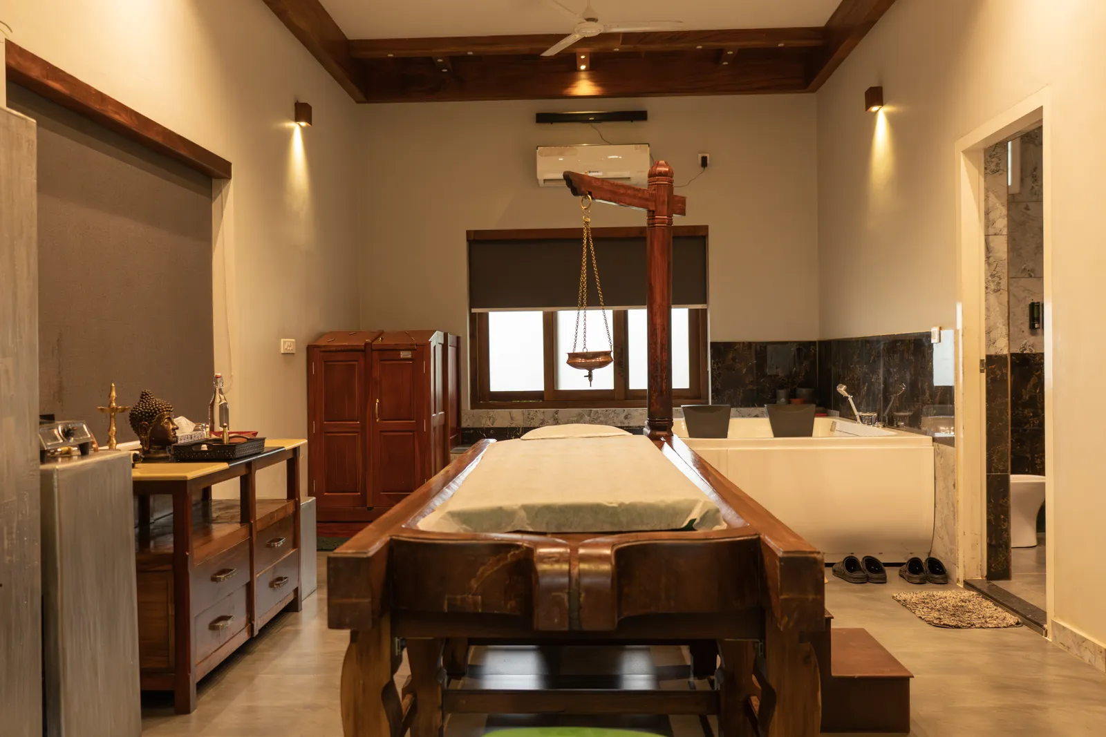 Sala trattamenti Panchakarma a Softouch Ayurveda Village, Kerala