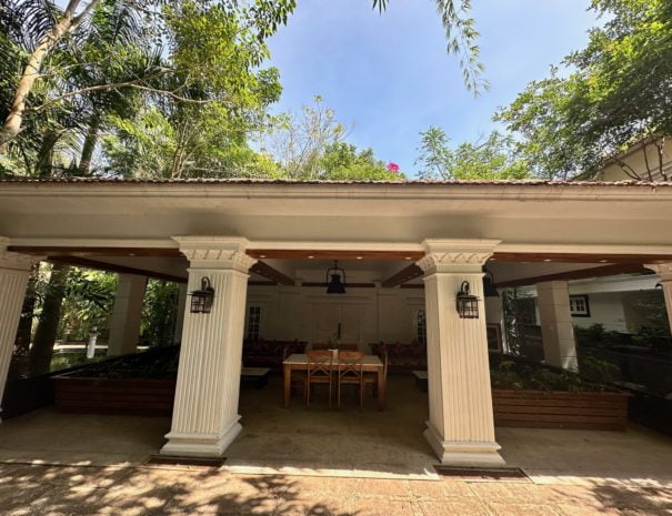 Secluded Patio in the Pool Villa at Softouch Ayurveda Village Kerala Resort