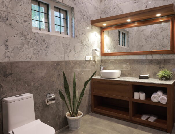 Grand Cottage – bathroom at Softouch Ayurveda Village & Resort Kerala
