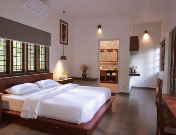 Grand Cottage – interior view at Softouch Ayurveda Village & Resort Kerala